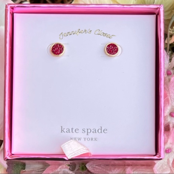 NWT ♠️ Kate Spade Pave Disc Stud Earrings - Picture 3 of 8